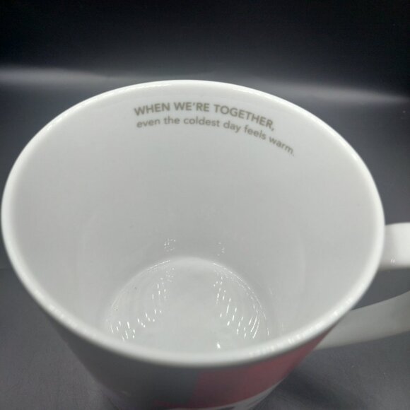 Starbucks 2011 Large Winking Snowman Winter Coffee Mug EUC "When We're Together" - Picture 5 of 6